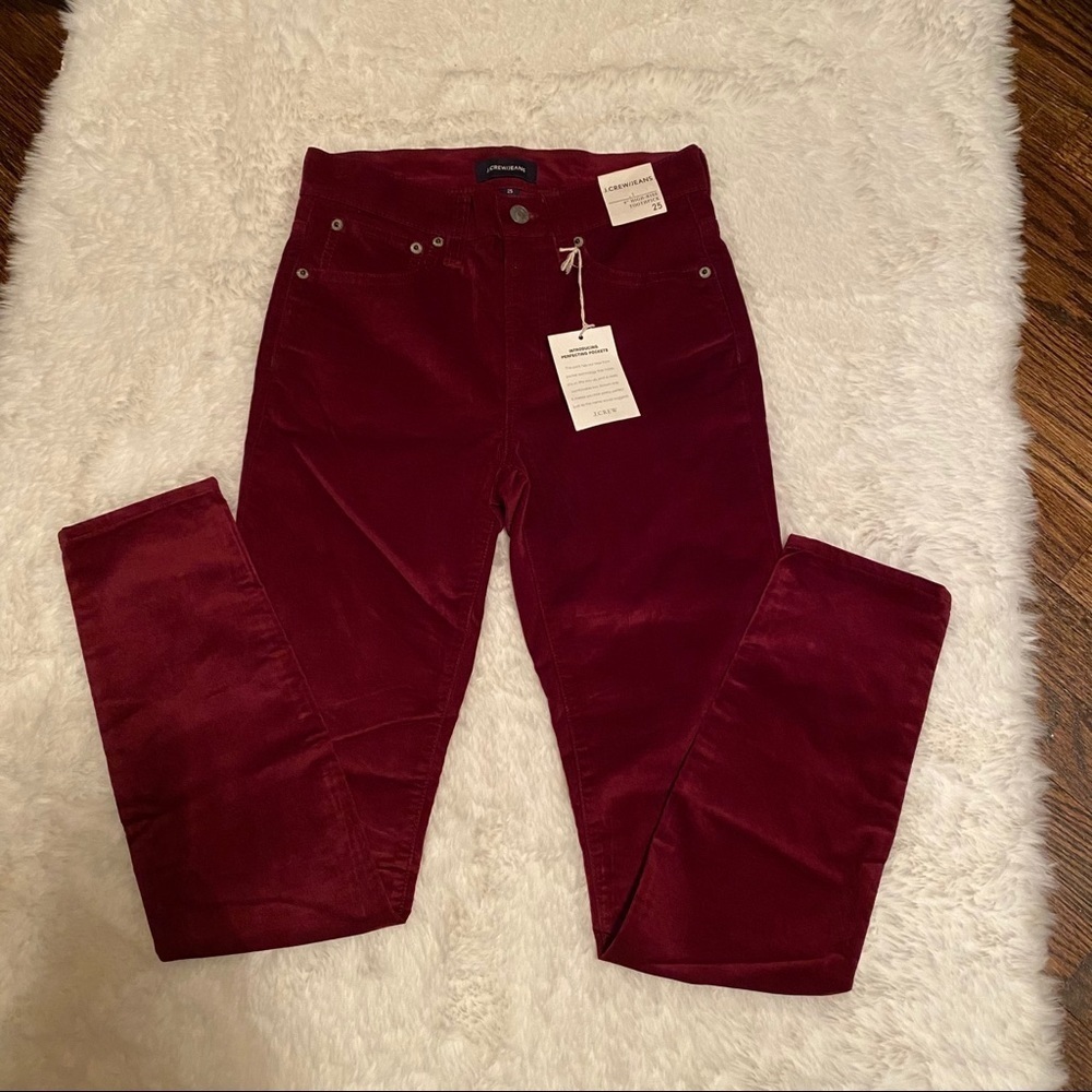J. Crew Red High Rise Toothpick Pants Size 25 - Picture 8 of 13